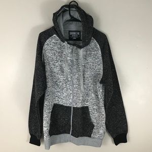 Brooklyn xpress black grey hooded sweater shirt L